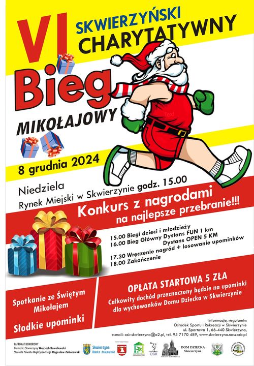 VI SKWIERZYŃSKI CHARYTATYWNY BIEG MIKOŁAJKOWY 