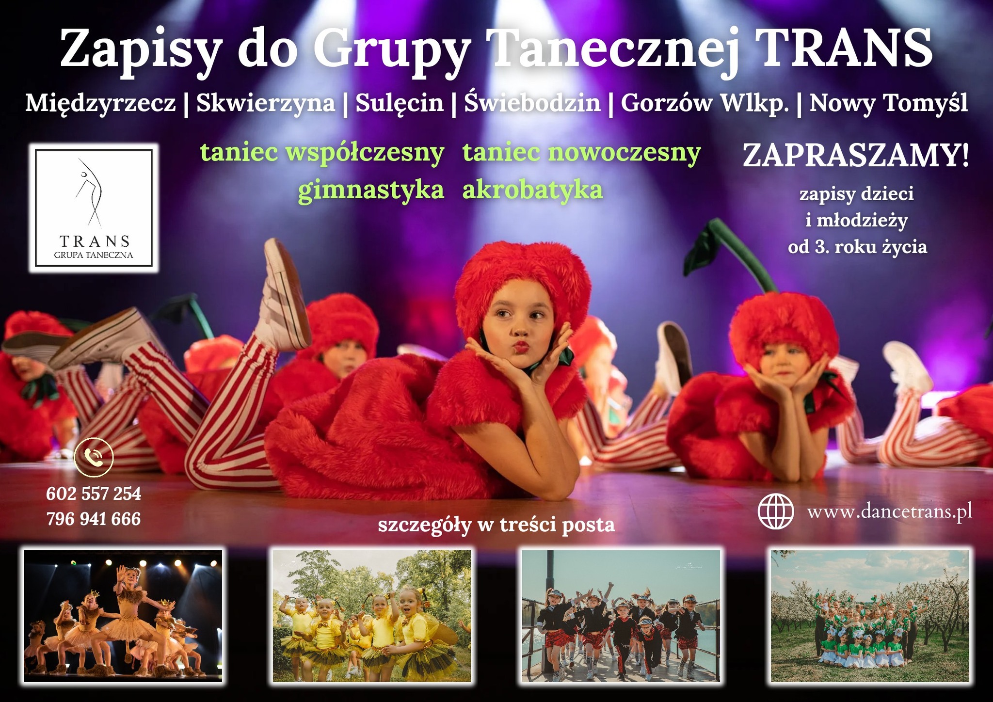 Zespół Taneczny TRANS zaprasza na zajęcia dla dzieci i młodzieży!