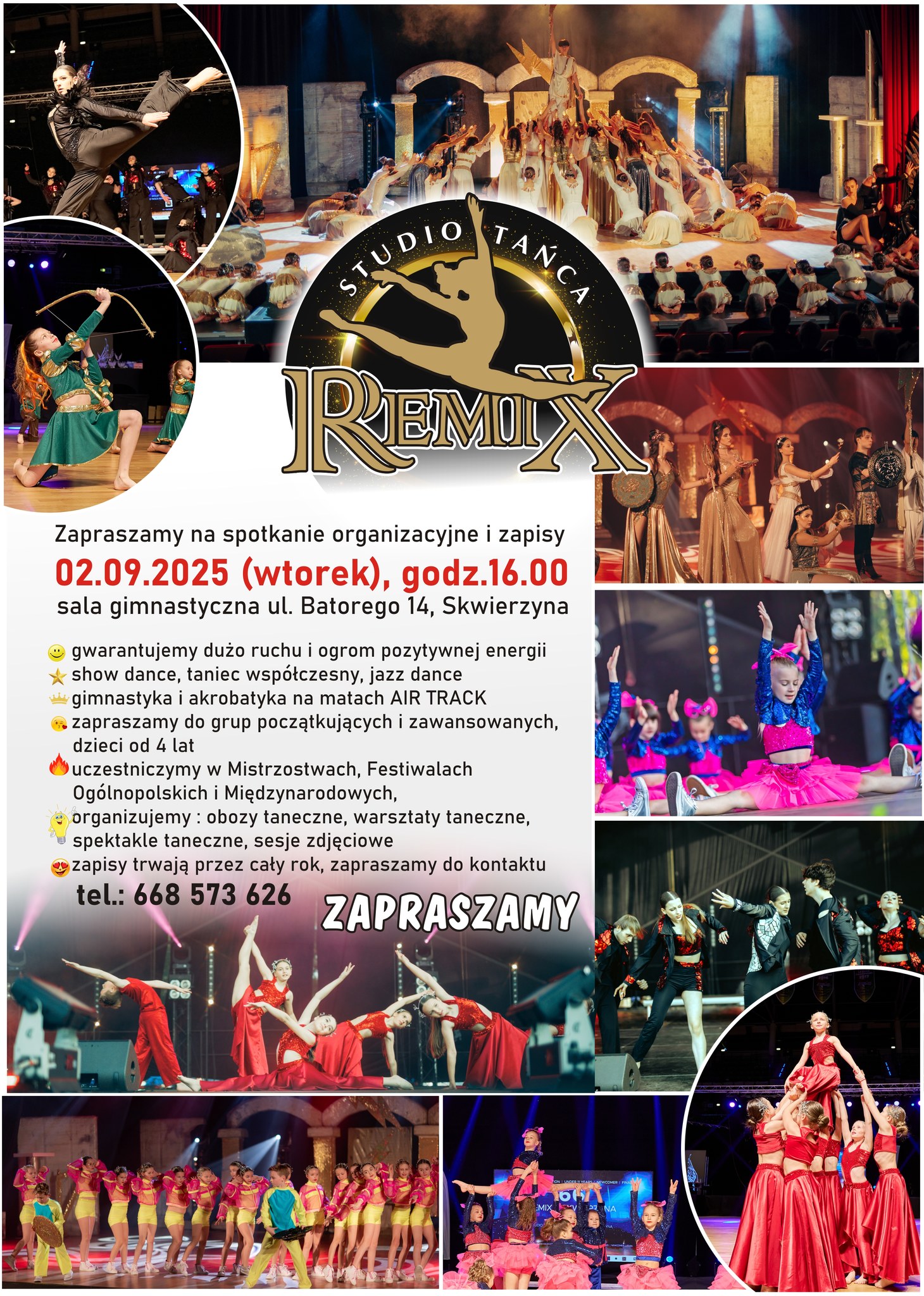 STUDIO TAŃCA REMIX ZAPRASZA NA ZAJĘCIA