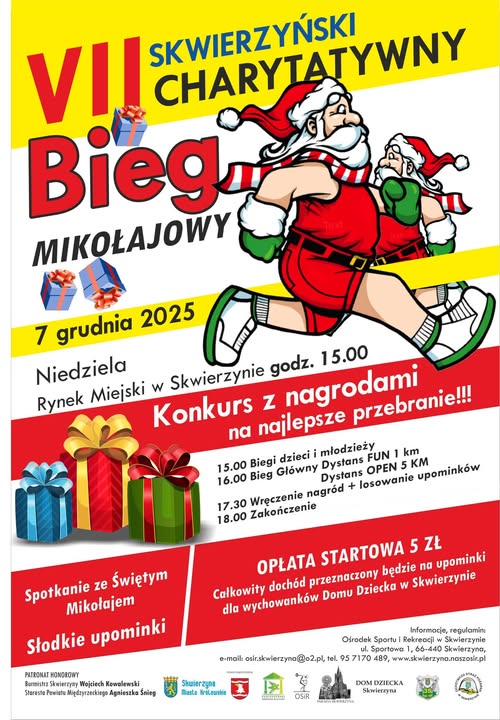 VII SKWIERZYŃSKI CHARYTATYWNY BIEG MIKOŁAJOWY