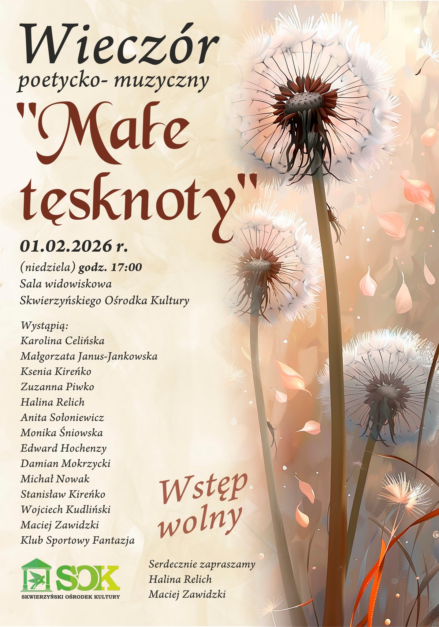 Wieczór poetycko-muzyczny Haliny Relich