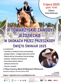 IX TOWARZYSKIE ZAWODY JEŹDZIECKIE W SKOKACH PRZEZ PRZESZKODY - ŚWIĘTO ŚWINIAR 