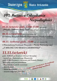 107. ROCZNICA ODZYZKANIA NIEPODLEGŁOŚCI