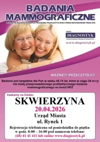 BEZPŁATNE BADANIE MAMMOGRAFICZNE